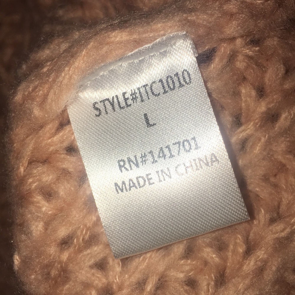 Chunky Knit Oversized Peach Sweater Cardigan β€οΈ - Picture 14 of 15